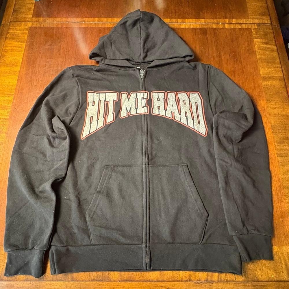 Billie Eilish Hit Me Hard and Soft Tour Zip Hoodie Black Size L‎
